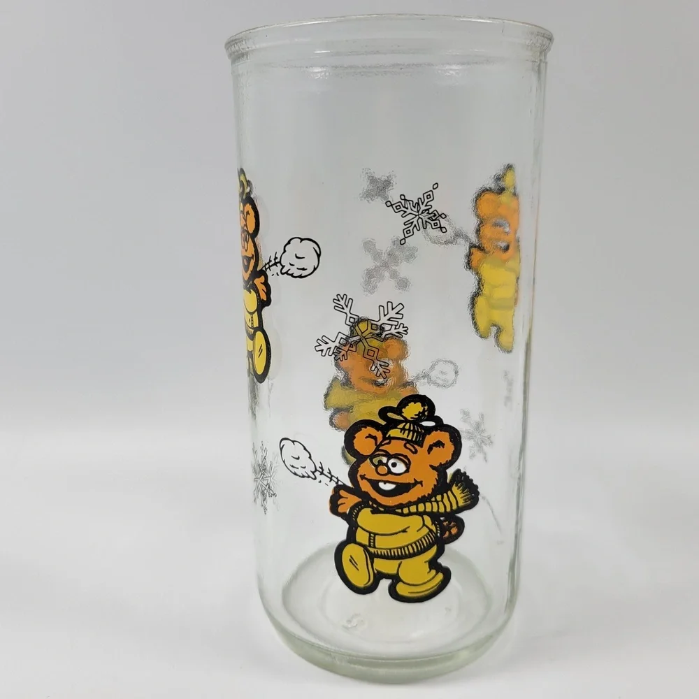 VTG Muppet Babies Fozzie Bear Glass Cup Jim Henson‎ Associates Muppets 1989 - Picture 2 of 7